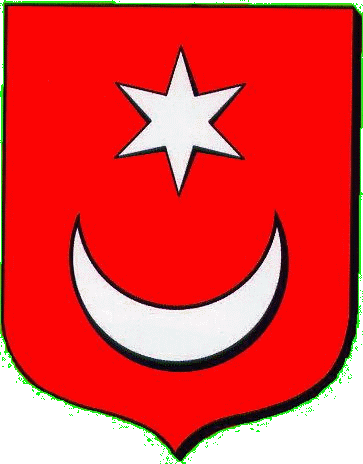 De gueules à l'étoile et au croissant d'argent